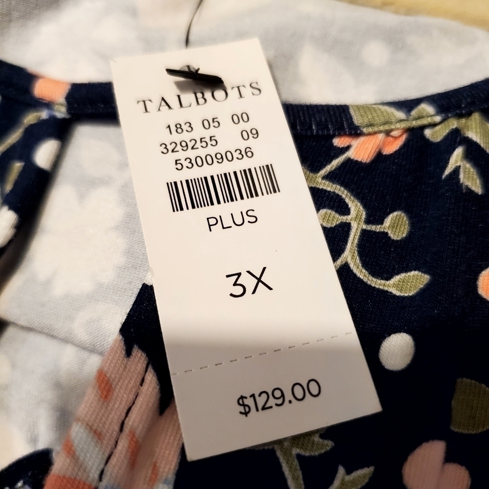 TALBOTS NAVY SOFT FLORAL MAXI DRESS - Picture 6 of 7